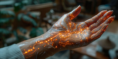 microchip is implanted in a woman's arm