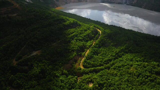 Drone Pan the Long winding road beside the BIGA PIT, Toledo City Locals are using this road to reach Toledo City and Mt. Loay.