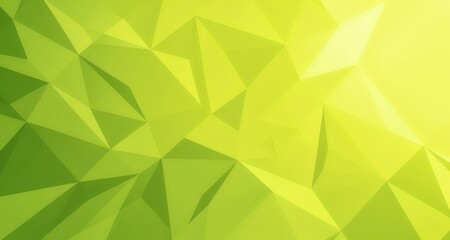  Modern geometric design with vibrant green and yellow - obrazy, fototapety, plakaty