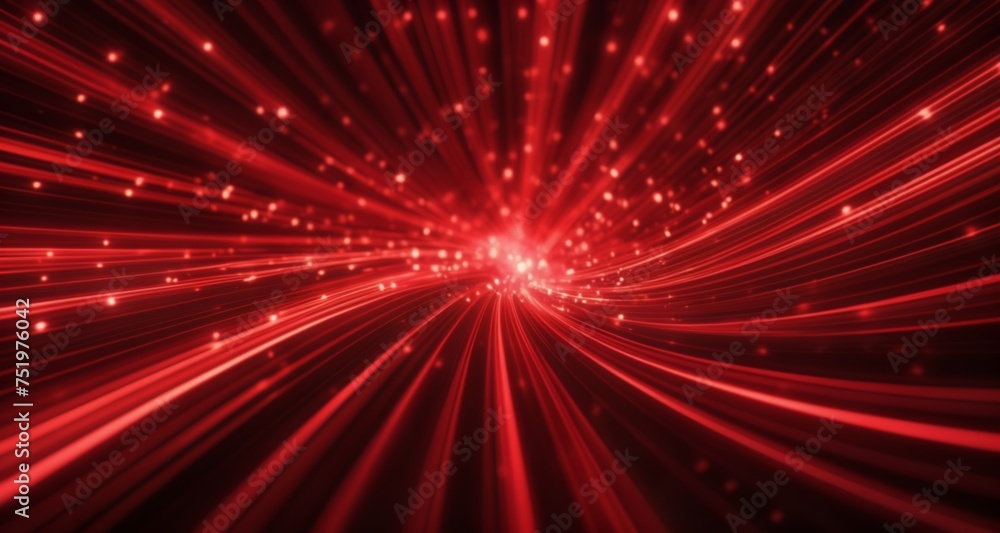 Poster blurred red light streaks, creating a dynamic motion effect