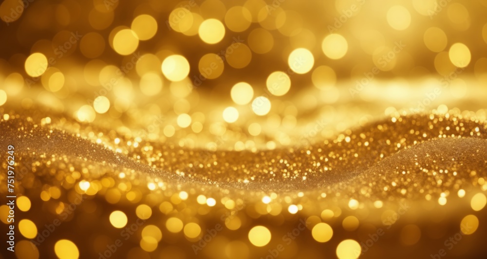 Sticker  Golden sparkles and bokeh for luxury and celebration