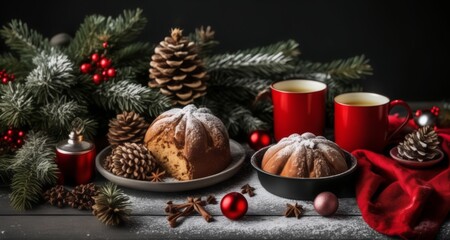 Obraz na płótnie Canvas Cozy Christmas Baking Delights