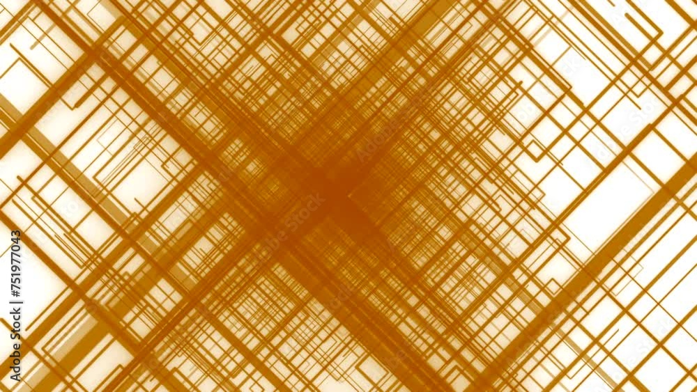 Poster animation of moving drawn grid in space. motion. movement through rotating square grid in space. rot