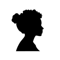 Silhouette of a profile icon isolated on white