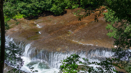 Fukiware Falls a.k.a the oriental Niagara Falls at daytime.