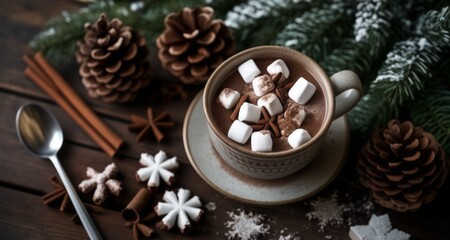  Warm up with a cozy cup of cocoa and marshmallows!