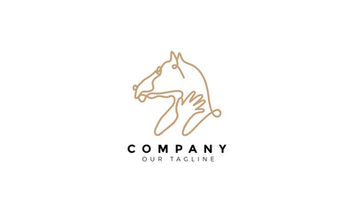 Abstract/elegant/geomatric logo design horse for company