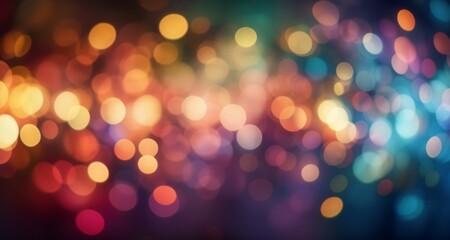 Fototapeta premium Vibrant bokeh lights, perfect for a lively atmosphere