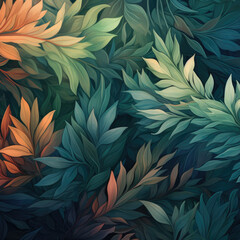 Soft leafy background