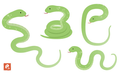 へび（巳年）のベクターイラストセット