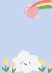 สีฟ้าอ่อน เหลือง สนุกสนาน เครื่องเขียน ปกรายงาน เอกสารขนาด A4 - 2