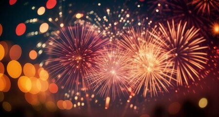 Fototapeta premium Spectacular fireworks display against the night sky