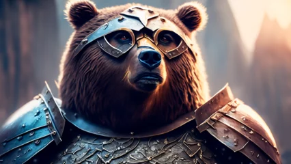 Tuinposter bear armour © Andres