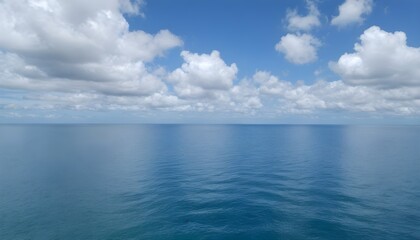 Obraz premium A large body of water with clouds in the sky calm ocean landscape