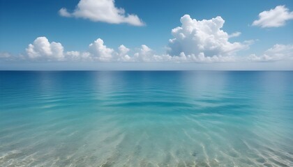 Obraz premium A large body of water with clouds in the sky calm ocean landscape