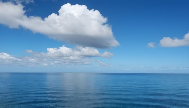 A large body of water with clouds in the sky calm ocean landscape