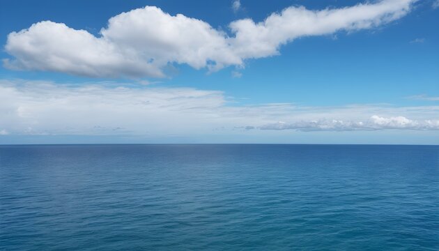 A large body of water with clouds in the sky calm ocean landscape