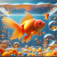 goldfish in aquarium