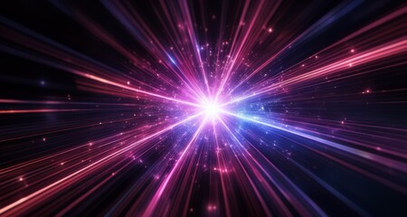 Fototapeta na wymiar Explosive energy burst in cosmic space
