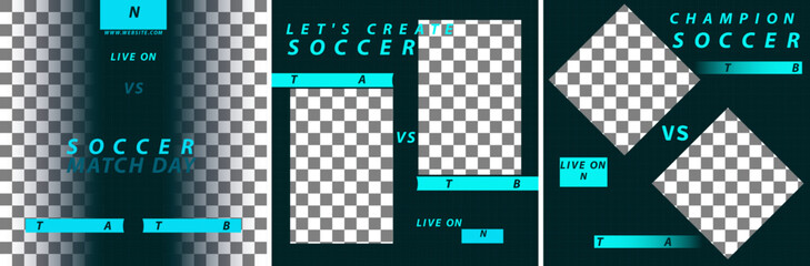 social media template for ball in navy blue color