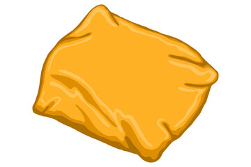 Set of yellow pillow vector