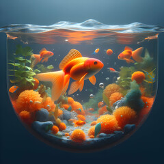 goldfish in aquarium