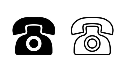 Telephone icon set. phone icon vector.