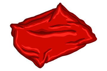 Set of red pillow vector