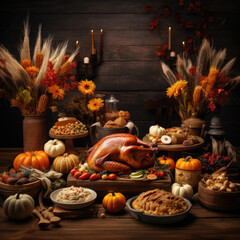 Obraz na płótnie Canvas Thanksgiving backdrop template