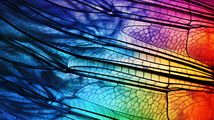 Psychedelic dragonfly wings