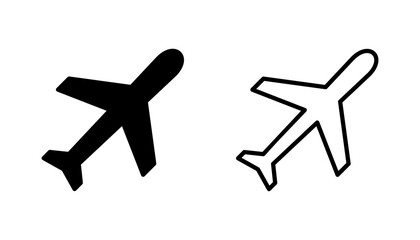 Plane icon set. Airplane icon vector. Flight transport symbol. Travel illustration. Holiday symbol