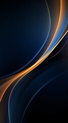 Abstract colorful waves on dark blue black background wallpaper for phone