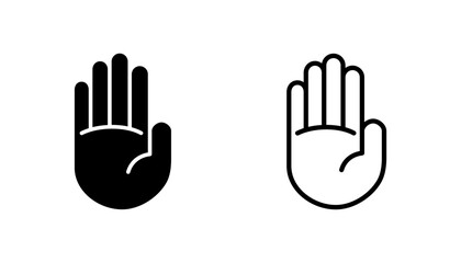 Hand icon set. hand vector icon, palm,click