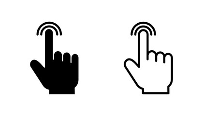 Hand click icon set. pointer icon vector. hand cursor icon vector