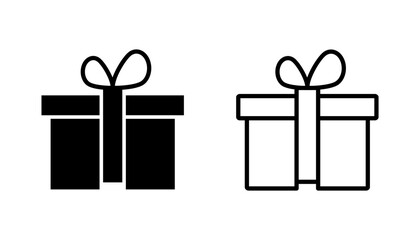 Gift icon set. gift vector icon. birthday gift