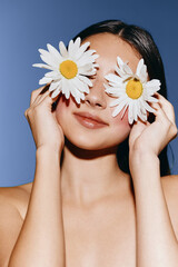 Spring Blossom: Attractive Female Model with Flowers, Radiating Youth and Beauty in a Fresh and...