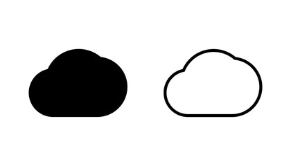 Cloud icon set. cloud vector icon