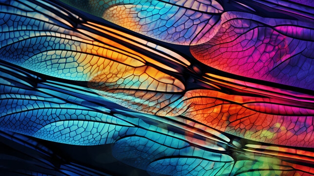 Psychedelic dragonfly wings