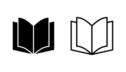 Book icon set. open book icon vector. ebook icon