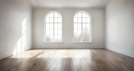 Obraz premium Spacious room with natural light, ready for your design