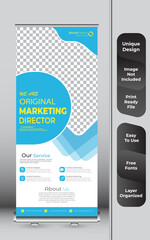 Editable Clean and Modern Business Roll Up Banner Design Template