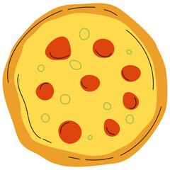 Handdrawn Pizza Illustration