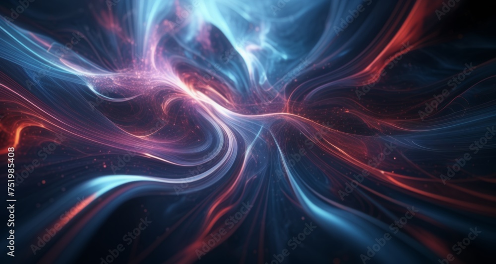 Poster  Vibrant abstract swirls in motion