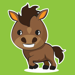 illustration of a cartoon horse