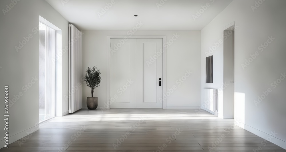 Canvas Prints  Modern minimalist hallway with natural light