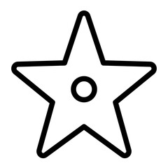 This is the Star icon from the Holidays icon collection with an Outline style