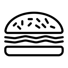 This is the Burger icon from the Holidays icon collection with an Outline style