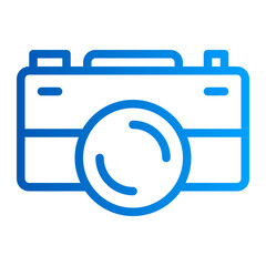 This is the Photo Camera icon from the Holidays icon collection with an Outline Gradient style