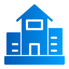 This is the Apartment icon from the Holidays icon collection with an Solid Gradient style