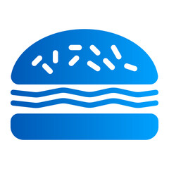 This is the Burger icon from the Holidays icon collection with an Solid Gradient style